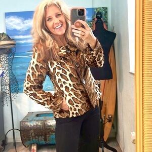 VTG Helene Berman,London,Animal Print Fur Jacket & Top,Excellent Condition, S